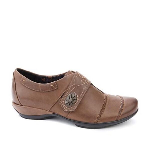 AETREX Camel Nubuck Corinne Monk Strap Shoe - Picture 2 of 16